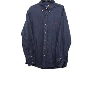 Polo Ralph Lauren Men's Navy Button-Down Shirt Classic Fit Long Sleeve Size XL